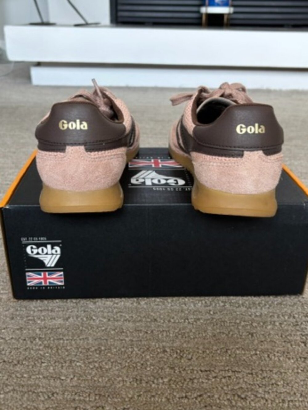 Gola Women's Tornado Zephyr Cameo/Dark Brown Sneakers in Perfect Condition - Picture 7 of 8